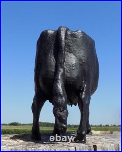 Cast Iron Cow Doorstop, Butcher Shop Advertising, Farm Art Milk Cow Bull Statue