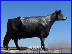 Cast Iron Cow Doorstop, Butcher Shop Advertising, Farm Art Milk Cow Bull Statue
