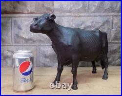 Cast Iron Cow Doorstop, Butcher Shop Advertising, Farm Art Milk Cow Bull Statue