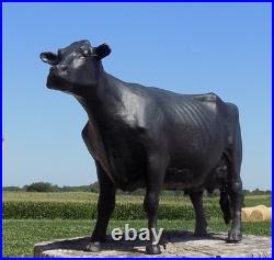 Cast Iron Cow Doorstop, Butcher Shop Advertising, Farm Art Milk Cow Bull Statue