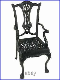Cast Iron Doll Chair Vintage Plant Stand Heavy Wrought Iron Doorstop Display USA