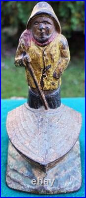 Cast Iron Door Stop, Captain, Fisherman on a Boat