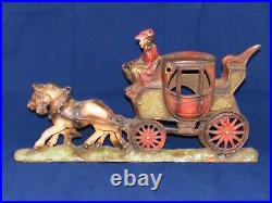 Cast Iron Door Stop Oxford To London Royal Mail Horse & Stagecoach 20 Long