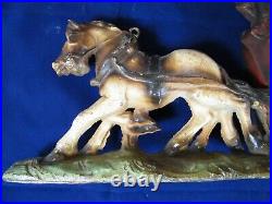 Cast Iron Door Stop Oxford To London Royal Mail Horse & Stagecoach 20 Long