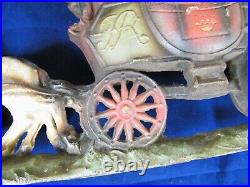 Cast Iron Door Stop Oxford To London Royal Mail Horse & Stagecoach 20 Long