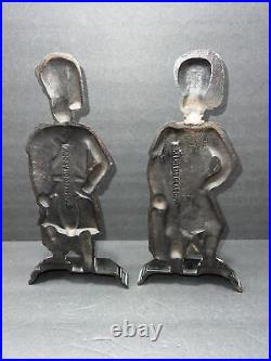 Cast Iron Door Stops Greenlees Glasgow Bonnie Scotland Lot Of 2 Antique (READ)