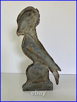 Cast Iron Doorstop From Albany Foundry #82 Cockatoo On Stump