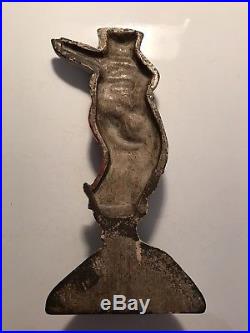 Cast Iron Doorstop Rabbit with Top Hat marked Albany #94