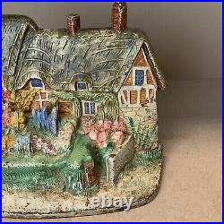 Cast Iron Doorstop Rare Antique Ann Hathaway Cottage House Hubley #438