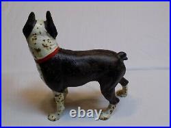 Cast Iron French Bulldog Terrier Doorstop Boston Vintage Old Dog Black Hubley