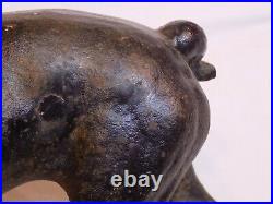 Cast Iron French Bulldog Terrier Doorstop Boston Vintage Old Dog Black Hubley
