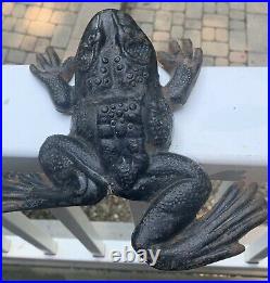 Cast Iron Frog Garden Decor Doorstop Lg Virginia Metalcrafters