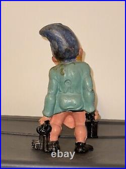 Cast Iron Gnome With Lantern & Keys Figurine