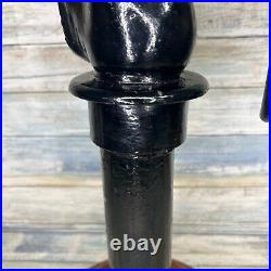 Cast Iron Hitching Post Horse Head Fence Topper Ring Stand Art Decor Door Stop