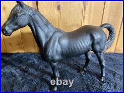 Cast Iron Hubley Black Beauty Horse Doorstop