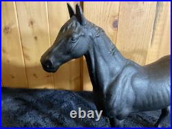 Cast Iron Hubley Black Beauty Horse Doorstop
