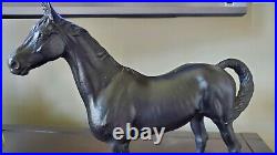 Cast Iron Hubley Black Beauty Horse Doorstop Great Condition