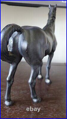 Cast Iron Hubley Black Beauty Horse Doorstop Great Condition