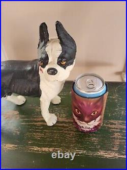 Cast Iron Hubley Style Boston Terrier Large Dog Animal Door Stop Doorstop 7 Lbs+ Cast Iron Hubley Style Boston Terrier Large Dog Animal Door Stop Doorstop 7 Lbs+