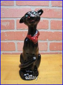 Cast Iron KRAZY KAT Figural Cat with Bowtie Doorstop Decorative Art Statue