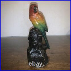Cast Iron Parrot Doorstop Bookend Decorative Art Small Bird Statue