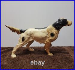 Cast Iron Pointer Dog Doorstop c. 1910-1940 Door Stop Antique Vintage Hubley