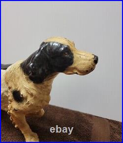 Cast Iron Pointer Dog Doorstop c. 1910-1940 Door Stop Antique Vintage Hubley