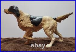 Cast Iron Pointer Dog Doorstop c. 1910-1940 Door Stop Antique Vintage Hubley