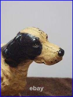 Cast Iron Pointer Dog Doorstop c. 1910-1940 Door Stop Antique Vintage Hubley
