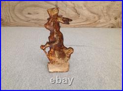 Cast Iron Rabbit in Top Hat and Cane Doorstop