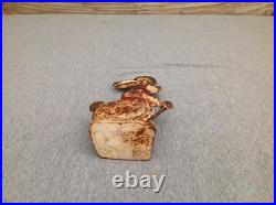 Cast Iron Rabbit in Top Hat and Cane Doorstop