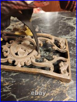 Cast Iron Rocking Rooster Door Stop Rare Chicken