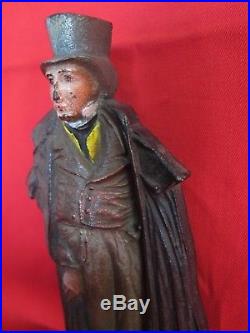 Charles Dickens English Gentlman Bradley Hubbard Cast Iron Bookend or Doorstop