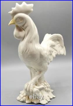 Collectible Large English Off White Antique Iron Rooster Door Stop Door Porter