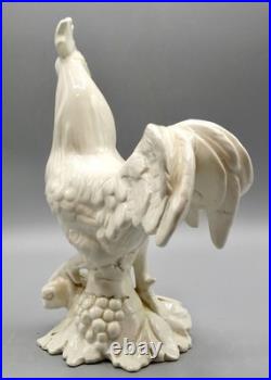 Collectible Large English Off White Antique Iron Rooster Door Stop Door Porter