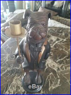 Dog Butler Candleholder Statues Doorstops bulldog candle