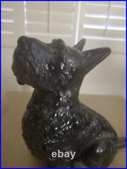 EARLY 20th C ANTIQUE SCOTTY/ SCOTTISH TERRIER CAST IRON DOG DOORSTOP /HUBLEY