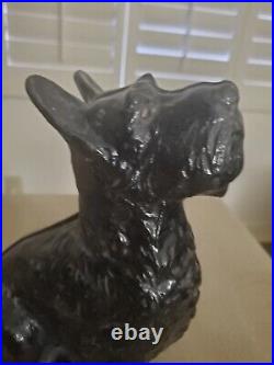 EARLY 20th C ANTIQUE SCOTTY/ SCOTTISH TERRIER CAST IRON DOG DOORSTOP /HUBLEY