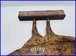 Early Antique Cast iron Hand forged folk art Rooster/cock weathervane/doorstop