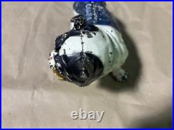 English Bulldog Cast Iron Door Stop Hood College Antique
