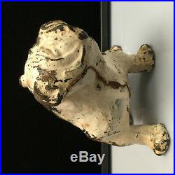 English Bulldog Hubley Cast Iron Doorstop 5 1/2l 4/1/2t Vintage Rare Htf