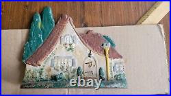 Fantastic Patina Antique Red Roof Cottage Doorstop, Littco Products Fantastic Patina Antique Red Roof Cottage Doorstop, Littco Products