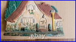 Fantastic Patina Antique Red Roof Cottage Doorstop, Littco Products Fantastic Patina Antique Red Roof Cottage Doorstop, Littco Products