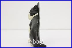 Farmhouse Antique Painted Cast Iron Boston Terrier Doorstop #53942 Farmhouse Antique Painted Cast Iron Boston Terrier Doorstop #53942