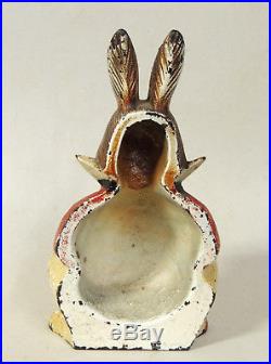 GRANDPA RABBIT Tuxedo HUBLEY Antique vtg DOORSTOP Cast Iron Alice in Wonderland