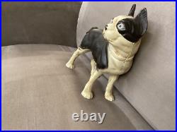 Genuine Hubley Antique 1916 Cast Iron Boston Terrier Bull Dog Door Stop