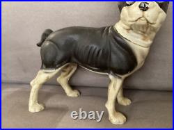 Genuine Hubley Antique 1916 Cast Iron Boston Terrier Bull Dog Door Stop