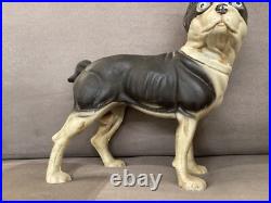 Genuine Hubley Antique 1916 Cast Iron Boston Terrier Bull Dog Door Stop