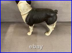 Genuine Hubley Antique 1916 Cast Iron Boston Terrier Bull Dog Door Stop