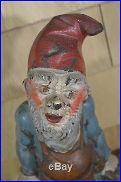 Gnome Doorstop Cast Iron Hubley